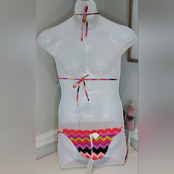 Seafolly Australia Multicolored Two Piece Brazilian  Bikini Set NWT - Picture 8 of 8